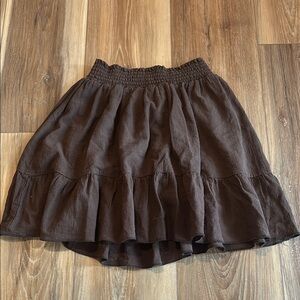 Old Navy Brown Skater Mini Skirt